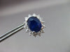 ESTATE 3.19CT DIAMOND & AAA SAPPHIRE 14KT WHITE GOLD DIANA CLUSTER EARRING #1124
