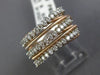 ESTATE WIDE .61CT ROUND DIAMOND 14KT ROSE GOLD 3D MULTI ROW ROPE LOVE RING