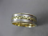 ESTATE 14KT WHITE & YELLOW GOLD HANDCRAFTED ROPE WEDDING BAND RING 7mm #23205