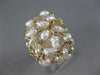 ESTATE EXTRA LARGE AAA SOUTH SEA & PINK QUARTZ 14KT YELLOW GOLD FUN RING #26303