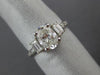 ESTATE GIA 1.66CT DIAMOND 14KT WHITE GOLD 3D OVAL 3 STONE ENGAGEMENT RING #20255