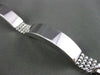 ESTATE WIDE 1.80CT DIAMOND 14KT WHITE GOLD 3D MULTI ROW SEMI MOON LINK BRACELET