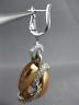 ESTATE LARGE .50CT DIAMOND 14KT WHITE & ROSE GOLD 3D LOVE KNOT HANGING EARRINGS