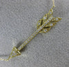 ESTATE .10CT DIAMOND 14KT YELLOW GOLD 3D CLASSIC CUPIDS ARROW LOVE NECKLACE