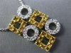 ESTATE 1.15CT DIAMOND & AAA CITRINE 14KT WHITE GOLD 3D SQUARE CIRCULAR NECKLACE