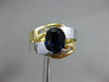 ESTATE 2.0CT DIAMOND & AAA SAPPHIRE 14KT WHITE & YELLOW GOLD 3D ENGAGEMENT RING