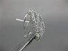 ESTATE LARGE 1.15CT DIAMOND 14K WHITE GOLD 3D MULTI ROW CLIP ON EARRINGS #26312