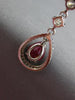ESTATE 4.30CT DIAMOND & AAA RUBY 14KT WHITE GOLD 3D CHANDELIER EARRINGS #24574
