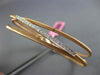 ESTATE .30CT DIAMOND 14KT WHITE & ROSE GOLD CRISS CROSS MESH BAR BANGLE BRACELET