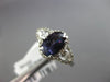 ESTATE 2.21CT DIAMOND & AAA ALEXANDRITE 18KT WHITE GOLD 3D OVAL ENGAGEMENT RING