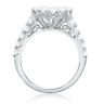 ESTATE 1.61CT ROUND CUT DIAMOND 14KT WHITE GOLD CLASSIC CLUSTER FLOWER LOVE RING
