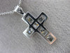 ESTATE .50CT ROUND DIAMOND 14KT WHITE GOLD 3D CLASSIC ETOILE CROSS PENDANT #807