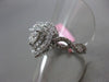 ESTATE 1.23CT ROUND & HEART DIAMOND 18KT WHITE GOLD HEART SHAPE DOUBLE HALO RING