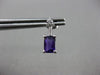 ESTATE 1CT DIAMOND & AAA AMETHYST 14KT WHITE GOLD CLASSIC POST HANGING EARRINGS