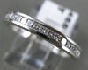 ESTATE .75CT PRINCESS CUT DIAMOND 18K WHITE GOLD CLASSIC ANNIVERSARY RING #18465