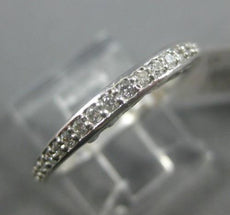 ESTATE .21CT DIAMOND 14KT WHITE GOLD 3D SEMI ETERNITY WEDDING ANNIVERSARY RING