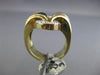 ESTATE LARGE 1.17CT DIAMOND & AAA SAPPHIRE 14K TWO TONE GOLD LOVE KNOT BELT RING