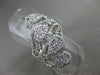 ESTATE LARGE .91CT DIAMOND 18KT WHITE GOLD 3D PAVE PEAR SHAPE HALO COCKTAIL RING