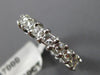ESTATE 3.40CT PRINCESS DIAMOND PLATINUM GOLD 3D ETERNITY ANNIVERSARY RING #17289