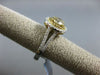 LARGE 3.40CT WHITE & CHAMPAIGN DIAMOND 14K TWO TONE GOLD 3D HALO ENGAGEMENT RING