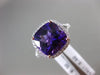LARGE 3.94CT DIAMOND & AAA AMETHYST 14KT WHITE & ROSE GOLD HALO ENGAGEMENT RING