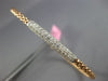 ESTATE .30CT DIAMOND 14KT WHITE & ROSE GOLD WOVEN PAVE FLEXIBLE  BANGLE BRACELET