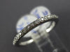 ESTATE .19CT DIAMOND 18KT WHITE GOLD 3D CLASSIC SEMI ETERNITY ANNIVERSARY RING