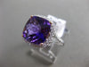 LARGE 3.94CT DIAMOND & AAA AMETHYST 14KT WHITE & ROSE GOLD HALO ENGAGEMENT RING
