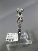 ANTIQUE .68CT DIAMOND 14KT WHITE GOLD 3D WOVEN SOLITAIRE ENGAGEMENT RING #21016