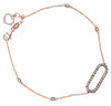 ESTATE .33CT CHOCOLATE FANCY DIAMOND 14KT ROSE GOLD 3D OVAL HEART LOVE BRACELET