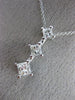 ESTATE LARGE .80CT DIAMOND 14K WHITE GOLD 3D GRADUATING FLOATING PENDANT #15437