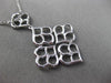 ESTATE .60CT DIAMOND 14KT WHITE GOLD 3D HEART CLUSTER FLOATING PENDANT & CHAIN