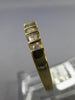 ESTATE 1.25CT ROUND & BAGUETTE DIAMOND 14KT YELLOW GOLD WEDDING ANNIVERSARY RING