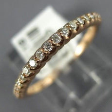 ESTATE .18CT DIAMOND 14KT ROSE GOLD SHARED PRONG SEMI ETERNITY ANNIVERSARY RING