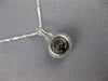 ESTATE .25CT DIAMOND 14K WHITE GOLD CLASSIC ROUND SOLITAIRE CLUSTER HALO PENDANT