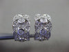 ESTATE WIDE 1.0CT ROUND DIAMOND 18KT WHITE GOLD 3D ETOILE BEZEL CLIP ON EARRINGS