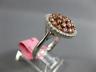ESTATE WIDE .99CT WHITE & PINK DIAMOND 18KT WHITE & ROSE GOLD CIRCULAR FUN RING