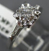 ANTIQUE .60CT DIAMOND 14K WHITE GOLD 3D FILIGREE FISHTAIL ENGAGEMENT RING #20145