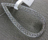 ESTATE LARGE 1.0CT DIAMOND 14K WHITE GOLD PAVE TEAR DROP PEAR SHAPE LOVE PENDANT