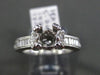 ESTATE WIDE .65CT DIAMOND 18KT WHITE GOLD 3D FILIGREE SEMI MOUNT ENGAGEMENT RING