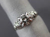 ANTIQUE .50CT OLD MINE DIAMOND 14KT WHITE GOLD FISHTAIL ENGAGEMENT RING #23339