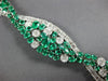 ESTATE EXTRA LARGE 24.58CT DIAMOND & AAA EMERALD 18KT WHITE GOLD TENNIS BRACELET