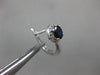 ESTATE .82CT DIAMOND & SAPPHIRE 14KT WHITE GOLD OVAL LEVERBACK HANGING EARRINGS