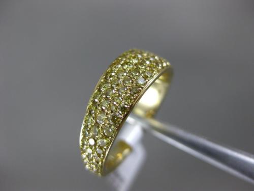 ESTATE .92CT FANCY YELLOW DIAMOND 14KT YELLOW GOLD GRADUATING TAPERED PAVE RING