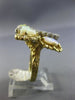 ANTIQUE LARGE 2.30CT DIAMOND & OPAL 14K TWO TONE GOLD HANDCRAFTED BUTTERFLY RING