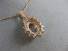 ESTATE 1.63CT DIAMOND & AAA MORGANITE 14KT ROSE GOLD OVAL FLOWER CLASSIC PENDANT