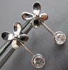 ESTATE .40CT DIAMOND 18KT WHITE GOLD 3D BEZEL BUTTERFLY HANGING EARRINGS #6417