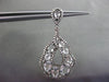 ESTATE LARGE .81CT DIAMOND & WHITE SAPPHIRE 14KT WHITE GOLD 3D HANGING EARRINGS