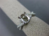 ESTATE .33CT DIAMOND 14KT WHITE GOLD 3D OVAL INFINITY SEMI MOUNT ENGAGEMENT RING