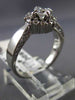 ANTIQUE WIDE .90CT DIAMOND 14KT WHITE GOLD ROUND CLUSTER ENGAGEMENT RING #17793